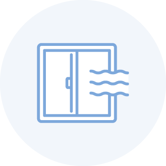 換気をしております